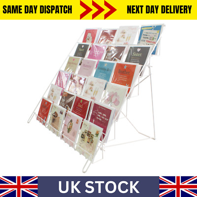 6 Tier Foldable Collapsible Counter Greeting Card & Book Display White ...