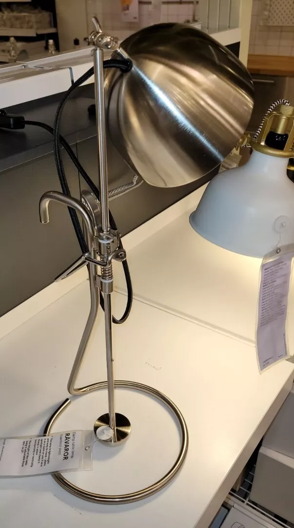 IKEA R VAROR Clamp table lamp stainless steel BRAND NEW eBay