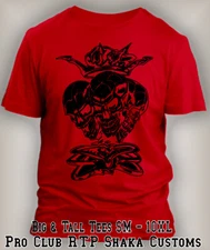 Halloween Skulls 3 Headed Horror Big & Tall Evil Tee Shirt Pro Club Shaka RTP
