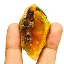104 Cts Natural Ethiopian Opal Raw Rough 53x28mm Untreated Rare Huge Gemstone