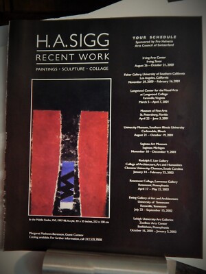 H A SIGG   ART PIECES VTG ORIG  2000 ADVERTISEMENT