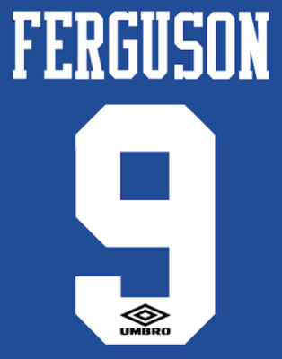 Everton Duncan Ferguson Nameset Shirt Soccer Number Letter Heat