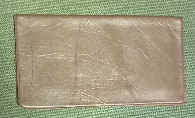 Unbranded Vintage Checkbook Cover Check Register Holder Wallet Bifold Brown