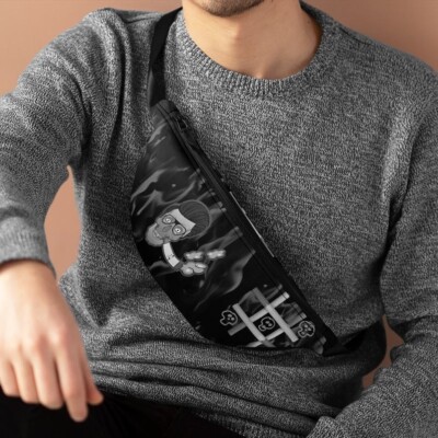 Skull Fanny Pack, Smoker's Hip Bag, Gothic Style Waist Pouch