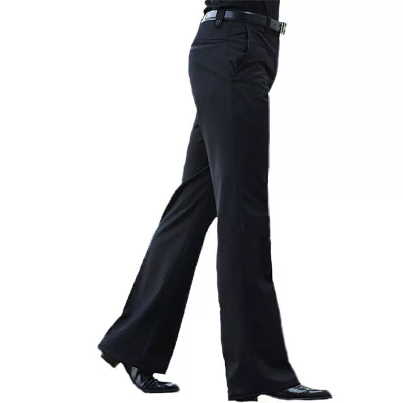 Men Flared Trousers Formal Pants Bell Bottom Pant Dance Suit Pants Formal  Pants