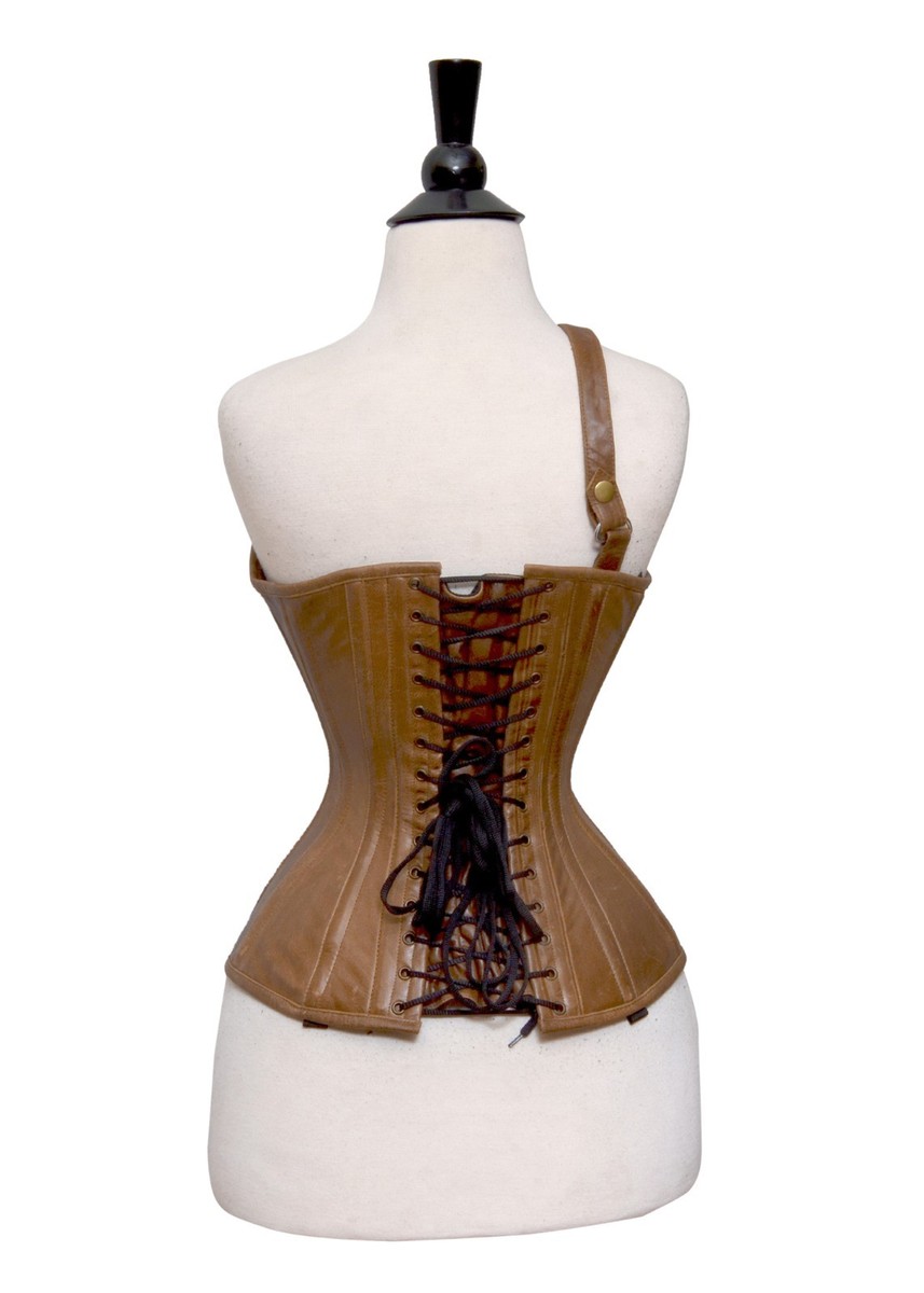 【rokh】BROWN LEATHER カットアウト BUSTIER F36 rokh】BROWN LEATHER カットアウト BUSTIER F36