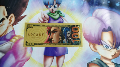 Arcane League of Legends Ticket Jinx VI Gold Card Karte Ticket LOL Goodies Rare