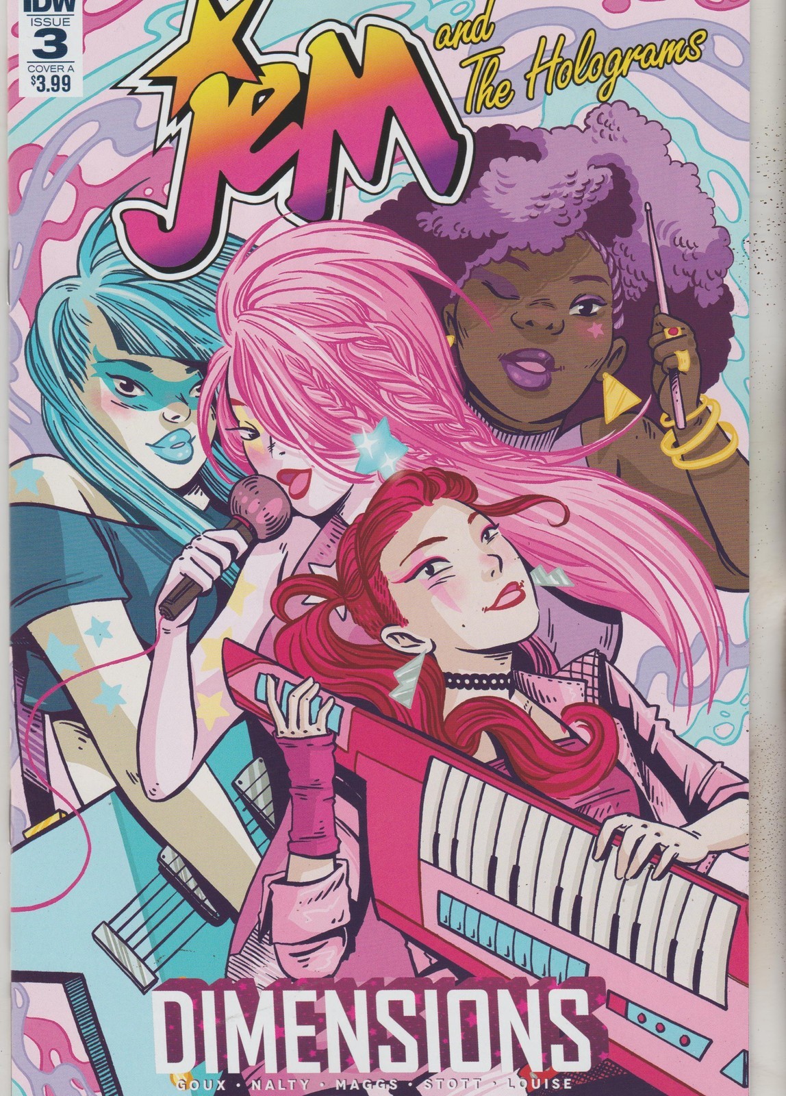 IDW COMICS JEM & THE HOLOGRAMS DIMENSIONS #3 FEBRUARY 2018 VARIANT A NM