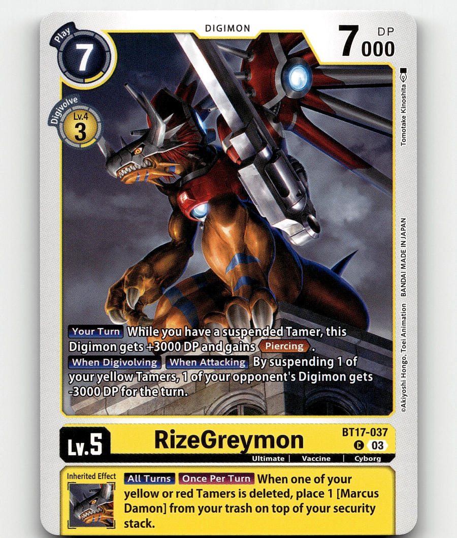 Digimon CCG RizeGreymon - Secret Crisis | eBay