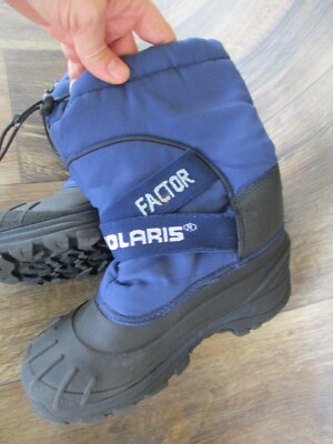 Men’s Blue Polaris Waterproof Snowboots Polaris Thermolite Snow Boots Youth 4 Blue Black Lined Boys  main image 3