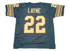 UNSIGNED CUSTOM Sewn Stitched Bobby Layne Blue Jersey - M, L, XL, 2XL