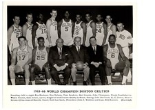 VINTAGE ORIGINAL 1965 1966 BOSTON CELTICS 8X10 TEAM PHOTO JONES RUSSELL HAVLICEK