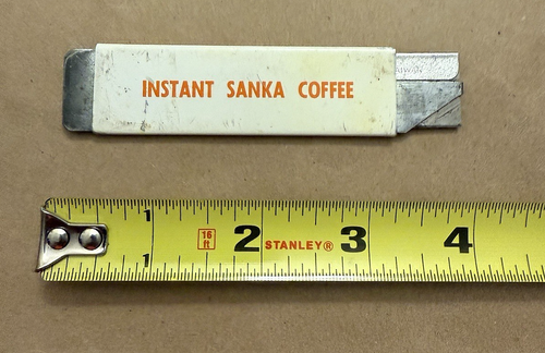 Vintage "Instant Sanka Coffee" Advertising Box Cutter w/single blade
