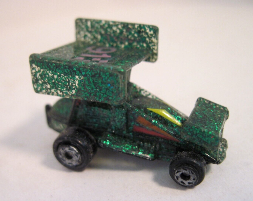 Micro Machines Galoob miniature spoiler mini-stock racecar - green  1-1/4