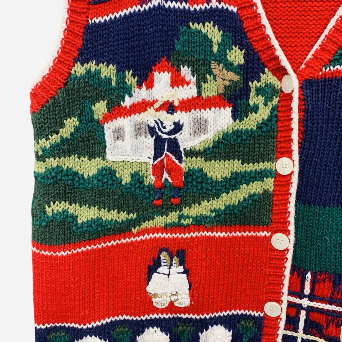 Vintage Knockabouts By Pendleton Mens XL Golf Vest Knit Button