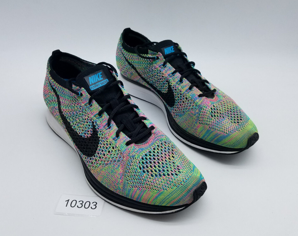 Nike Flyknit Racer Men's Size 10.5 Running Shoes Multicolor | eBay