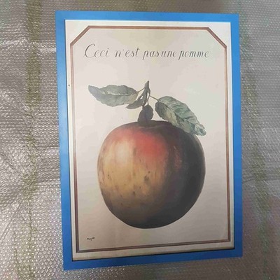 RENE' MAGRITTE POSTER This Is Not an Apple 50x70 Surrealism Framed