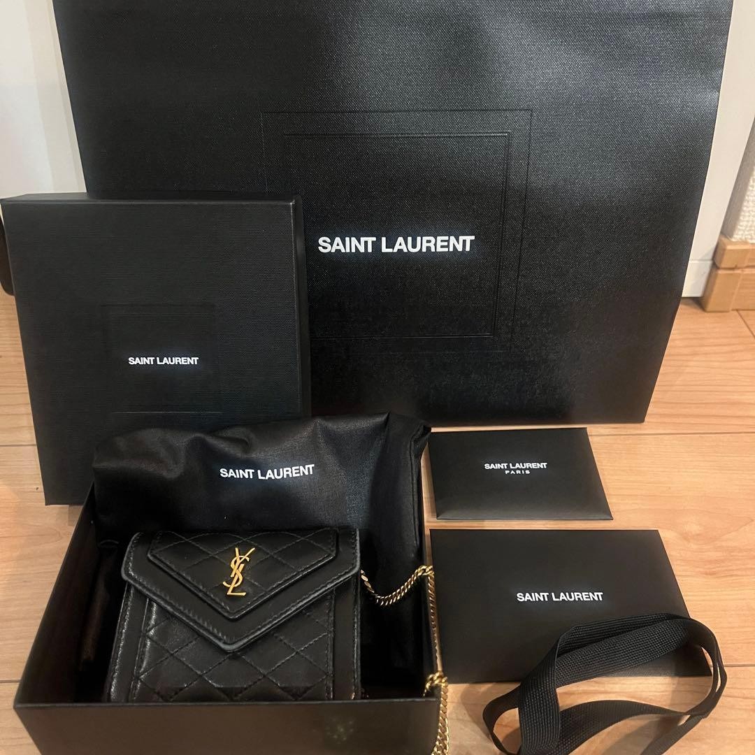 Saint Laurent SAINT LAURENT black mini quilted bag