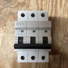 MEM MCB 25 Amp Triple Pole 3 Phase Breaker Type C 25A C25 Memshield 2 MCH325