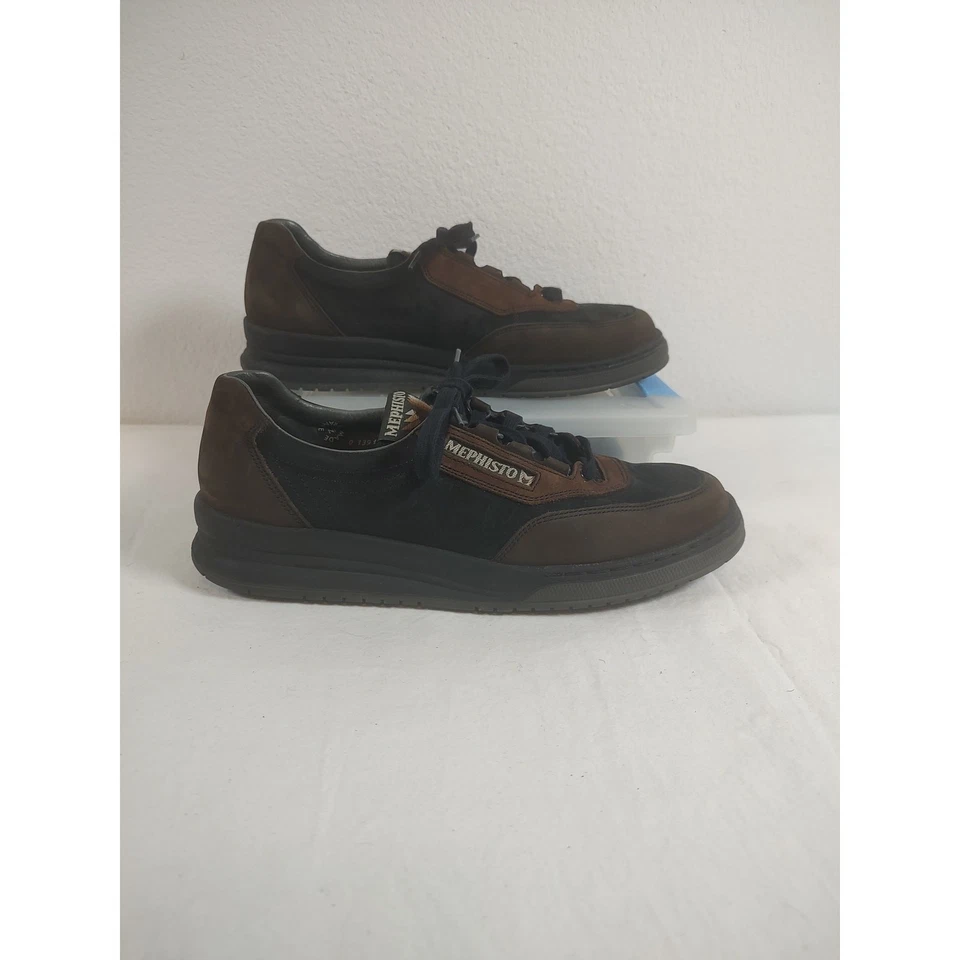Zapato para caminar Mephisto Rush Runoff para mujer talla 9,5 negro y marrón nobuck con cordones Foto 4 de 4