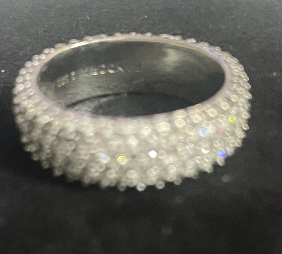 Pave Triple Row Ring, Size 58, RRP £130 - Image 3 of 4