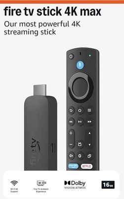 Amazon Fire Stick 4K Max 16GB WiFi 6e Alexa+ 2. Generation K3R6AT