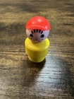 Fisher Price Little People Orange Cap Hat Boy Freckles Yellow 2" Figure Vintage