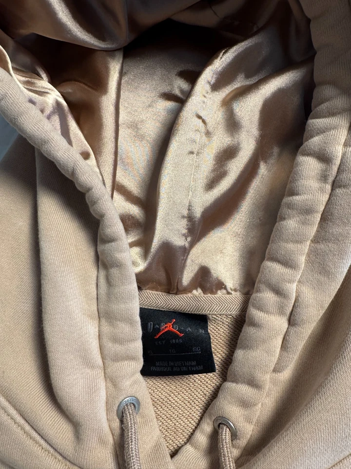 Jordan Flight Womens Pullover Hoodie Brown Long Sleeve Kangaroo Pocket XL - Image 3 of 4