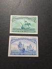 US Stamps Collection Scott#232P4 + 233P4 Columbian Unused H NG Proof