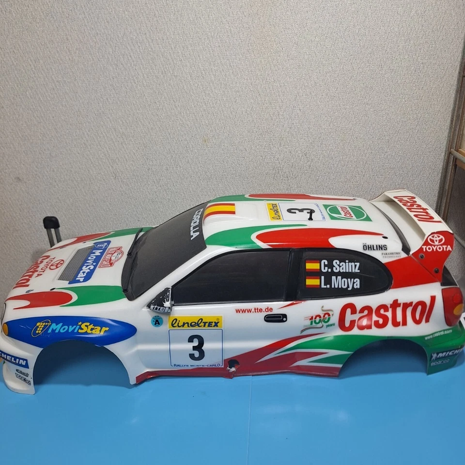 RC 1/10 Toyota Corolla WRC Super 8 Landmax Painted Body Tamiya Engine Car Japan - Image 3 of 4