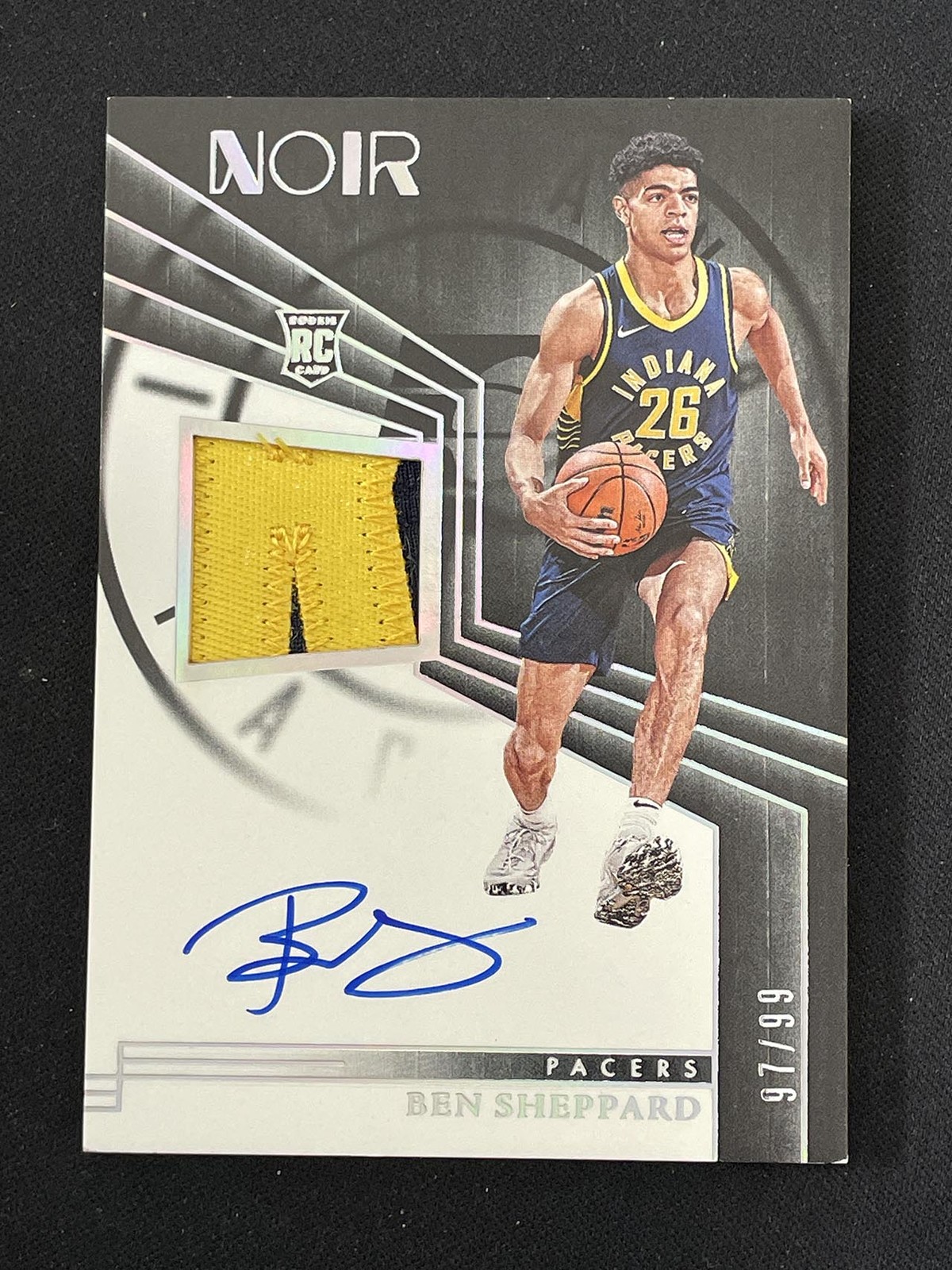 Ben Sheppard 2023-24 Panini Noir Rookie Patch Auto 97/99 RC #355