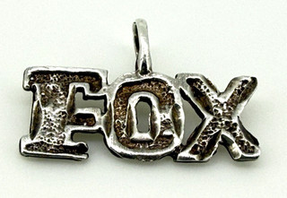 Sterling Silver 925 Small "FOX" Letter Charm Pendant 1/2" Inches Long 18mm