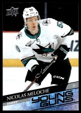 2020-21 UPPER DECK YOUNG GUNS Nicolas Meloche Rookie San Jose Sharks #463 R76
