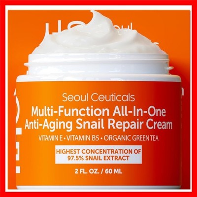 K-Beauty Snail Mucin Moisturizer   Youthful, Glass Skin Formula