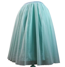 EST. 1989 PLACE Girls Sz 14 XL Tulle Skirt Lt Teal Womens Sz M Costume Dancecore
