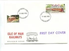 Isle of Man 1993 Railway Letter Stamp FDC, cancelled Laxey Station