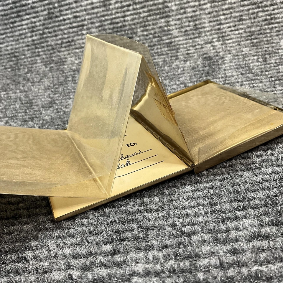 Álbum de fotos de bolsillo vintage tono dorado acordeón billetera estuche acaba de tener Foto 4 de 4