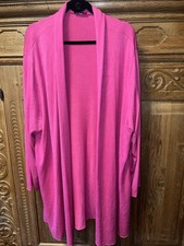 Lange Strickjacke Feinstrick Jacke PINK Made in Italy Gr.52/54/56 Langarm TOP