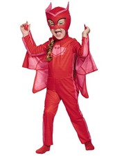 Toddler Girls PJ Masks Owlette Costume With Jumpsuit Cape Headpiece 2T