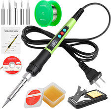 Soldering Iron Kit, 100W LED Digital Solder Gun Kits with Ceramic Heater, Adjust