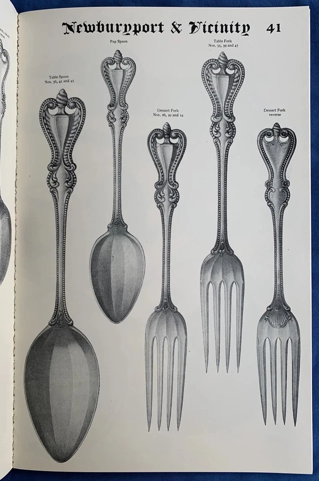 Libro de reimpresión de catálogo de cubiertos huecos de plata esterlina colonial antigua Towle 1910 Foto 2 de 4