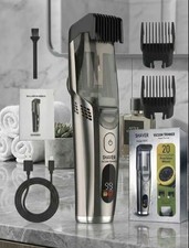 Vacuum Beard Trimmer Shaver 20 Lengths LED USB Rechargeable Waterproof 9905
