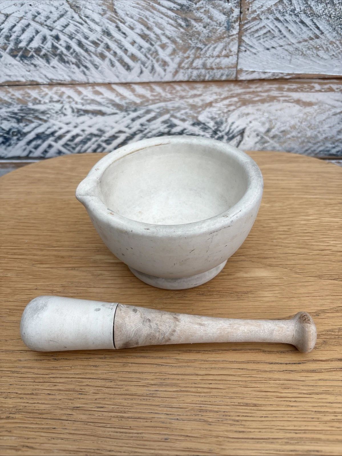 Wedgwood Pestle & Mortar Vintage Ceramic Apothecary Kitchenalia 5.25" Wide