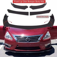 Gloss Black Front Bumper Lip Chin Spoiler Splitter Body Kit For Nissan Versa Gloss Black Front Bumper Lip Chin Spoiler Splitter Body Kit For Nissan Versa