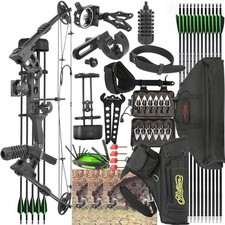 Tiro con l'arco composto arco borsa faretra freccia set 20-70 libbre arco regolabile 320 FPS R/LH caccia