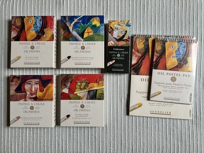 Sennelier Oil Pastels FOUR Different 24 Count Sets Plus Iridescence And Oil Pads