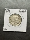 1924 P Buffalo Nickel FN Fine Better Date US 5c Type Coin (Raw19112)
