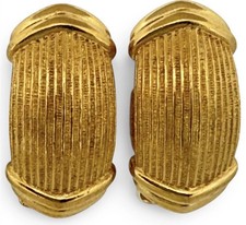 Vintage Burberry Halbcreolen Ohrclips Ohrring...