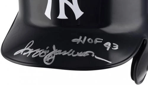 Reggie Jackson Yankees Signed Batting Helmet & HOF 93 Insc - Image 2 of 2