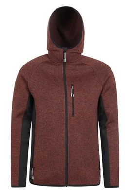 Mountain Warehouse Red Treston Fleece Jacket Mens XL Zipper Pockets Hooded NWT